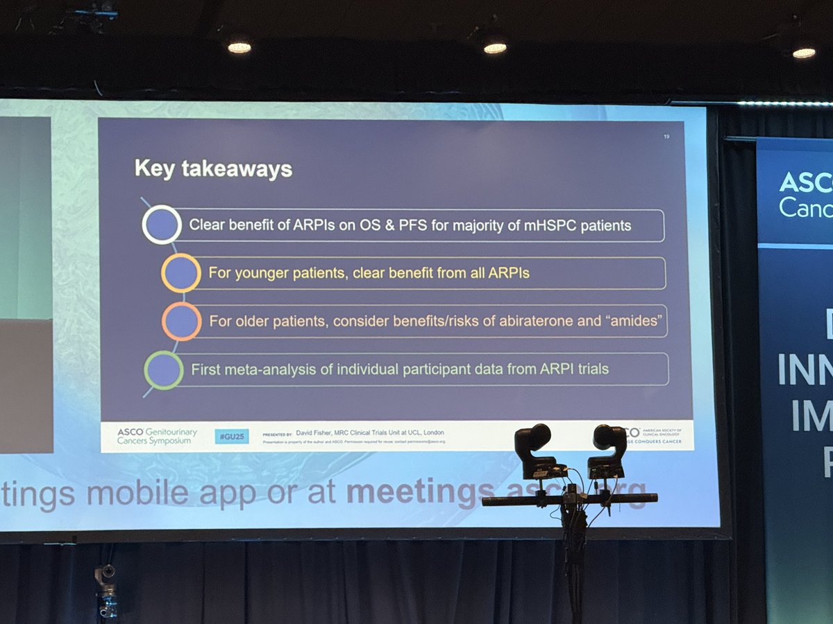 Urology Times (@urologytimes) on Twitter photo 🚨STOPCAT meta-analyses of IPD assess ARPIs for mHSPC
🗣️David Fisher, MSc
🔑Takeaways
1️⃣All ARPIs benefit these pts
2️⃣Need to balance risk/benefits in older pts
#GU25 <a href="/ASCO/">ASCO</a> <a href="/PCF_Science/">PCF Science</a> <a href="/PCFnews/">Prostate Cancer Foundation</a>
🖊️<a href="/Adam_Weiner535/">Adam B. Weiner, MD</a> 🚨STOPCAT meta-analyses of IPD assess ARPIs for mHSPC
🗣️David Fisher, MSc
🔑Takeaways
1️⃣All ARPIs benefit these pts
2️⃣Need to balance risk/benefits in older pts
#GU25 <a href="/ASCO/">ASCO</a> <a href="/PCF_Science/">PCF Science</a> <a href="/PCFnews/">Prostate Cancer Foundation</a>
🖊️<a href="/Adam_Weiner535/">Adam B. Weiner, MD</a>