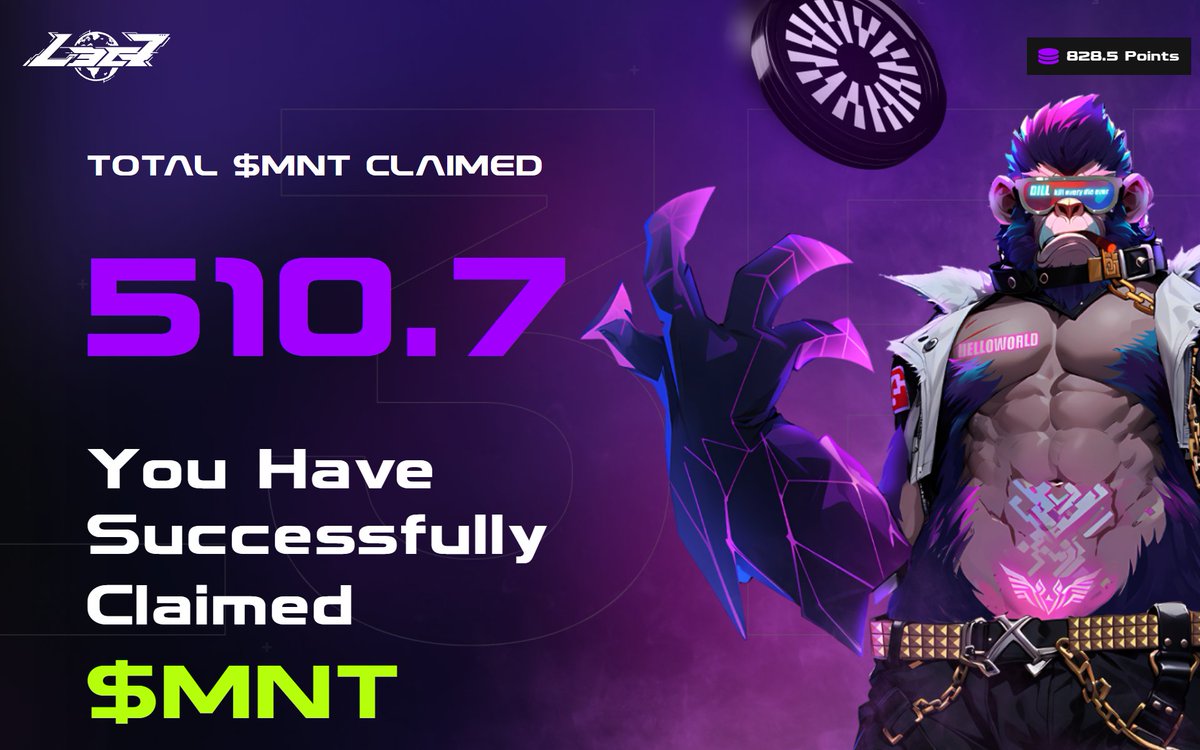 blacksnow_xy's tweet photo. L3E7 Test reward! 

I GOT 510.7 $MNT and 828.5 points

1 point -> 1$ 

Played a fun game and got rewarded  
It was the best experience ever! 😆

@L3E7_Official
#L3E7Rewards https://t.co/KnusTSvcwZ