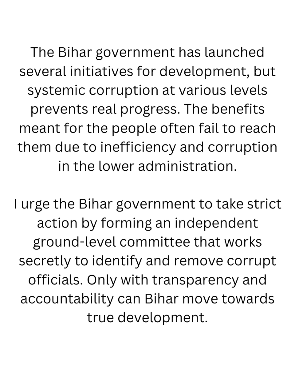 Adityakumar091's tweet photo. @neelang_dave Bihar’s Progress Begins with Accountability! In bihar there is no accountability. @NitishKumar @officeofchirag @iChiragPaswan #Bihar #anticorruption @PMOIndia @narendramodi https://t.co/nQdhWKLKeb
