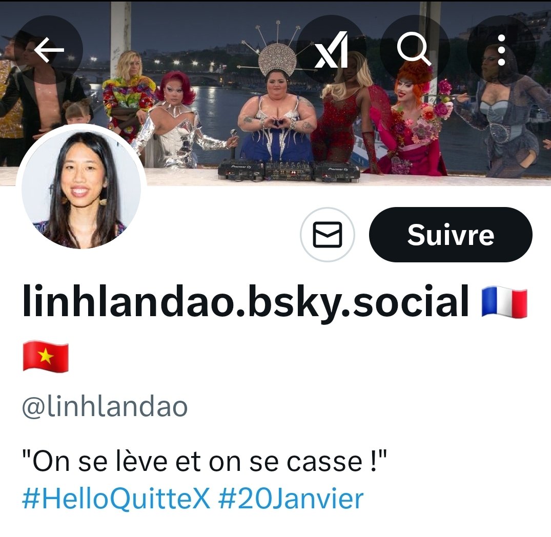 seeu88356641's tweet image. &quot;Article&quot; écrit par @linhlandao qui arbore un #HelloQuitteX sur son profil et qui malgré tout continue à twitter 🤡