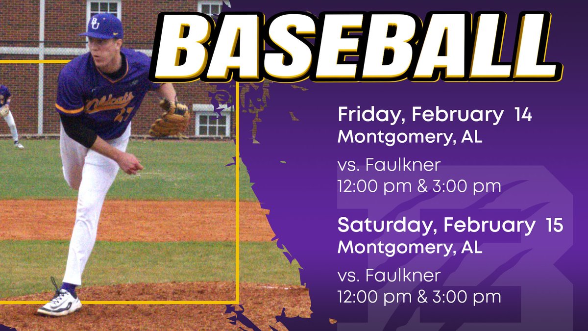 Bat Cats Visit Faulkner for Four Game Weekend Set bethelathletics.com/sports/bsb/202…