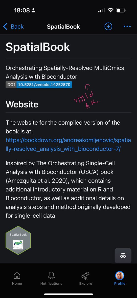 antifreezeprot's tweet image. Related to Barcelona Bioconductor sticker contest, I just wanted to draw your attention to my awesome hex sticker for my Spatial Multi-Omics book with Bioconductor coming up very soon! #bioconductor #sticker #stickering #stickercontest #bioinformatics #mebarbie #andreabarbie