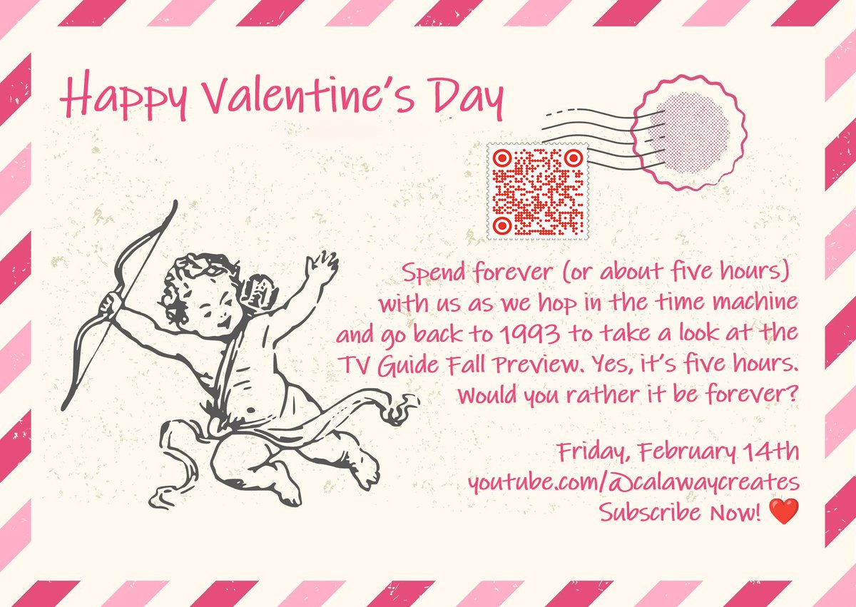calcreateschaos's tweet photo. A new episode of the TV Time Machine drops THIS FRIDAY on Valentine's Day!

Friday, February 14th
https://t.co/NU4IpnDAZq
Subscribe Now! ❤️ https://t.co/MzdqTVQMC2
