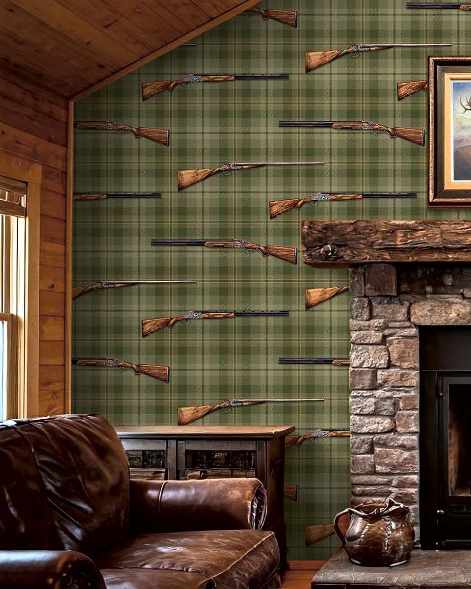 WallpaperStore's tweet photo. Love this new Collection for Carl Robinson " Gentleman" 

#lakehouse #menswear #rifles #traditional #mensdesign #officedesign #hunter #cabin #masculine  #fishing https://t.co/MHYQQcP89j