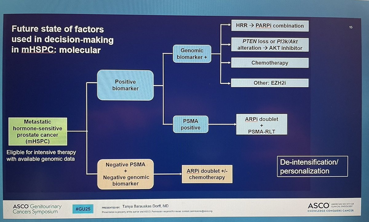 jgong15's tweet image. @cityofhope @TDorffOnc excellent discussant session w/an eye towards future personalized and molecular-guided #mCSPC systemic therapy landscape and de-escalation of ADT + ARPI if PSA nadir &amp;lt;0.2 after 1 yr ARPI @ASCO #GU25 

@OncoAlert