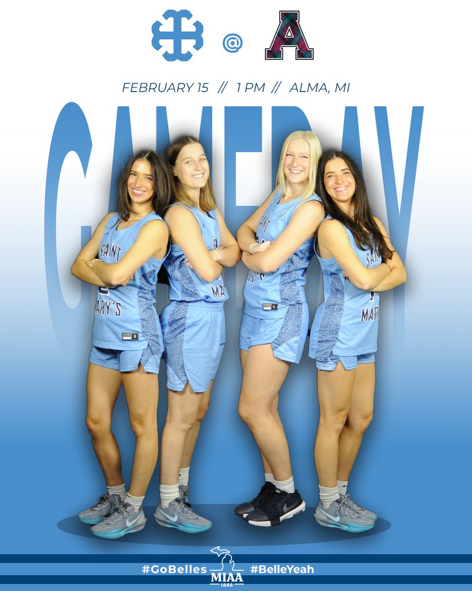 Saint Mary's Belles (@smcbelles) on Twitter photo ❗🏀GAMEDAY🏀❗
<a href="/SMC_Basketball/">Belles Basketball</a> hits the road for the final time this season as they head north to take on the Scots!
📊belles.saintmarys.edu/links/sursmf
📺belles.saintmarys.edu/links/k7b8zx
#GoBelles | #BelleYeah ❗🏀GAMEDAY🏀❗
<a href="/SMC_Basketball/">Belles Basketball</a> hits the road for the final time this season as they head north to take on the Scots!
📊belles.saintmarys.edu/links/sursmf
📺belles.saintmarys.edu/links/k7b8zx
#GoBelles | #BelleYeah