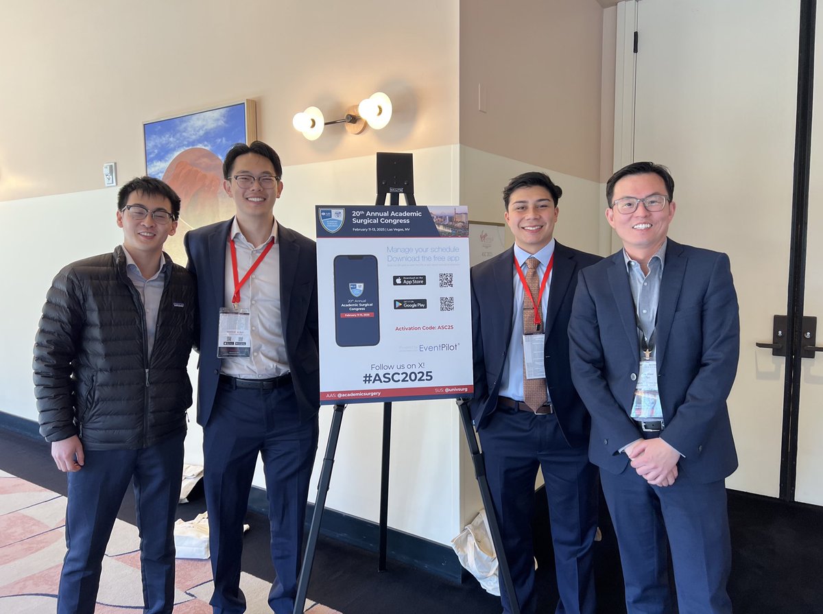 TzeWoeiTan, MBBS, MPH, FACS (@tzewoeitan) on Twitter photo Great showing from <a href="/usc_vascular/">USC Vascular Surgery</a> at the #ASC2025 <a href="/AcademicSurgery/">Assoc4AcademicSurgery</a> #AlexMuno #AlexHoang <a href="/KECKSchool_USC/">Keck School of Medicine of USC</a> Great showing from <a href="/usc_vascular/">USC Vascular Surgery</a> at the #ASC2025 <a href="/AcademicSurgery/">Assoc4AcademicSurgery</a> #AlexMuno #AlexHoang <a href="/KECKSchool_USC/">Keck School of Medicine of USC</a>