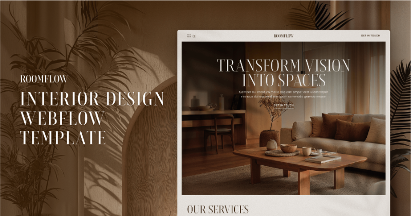 Bring sophistication to your online presence with the RoomFlow Template – an Interior Design Webflow Template. With warm, natural colors and a refined look, it’s designed to captivate and inspire. 🌾 Create a space that feels like home, online!
