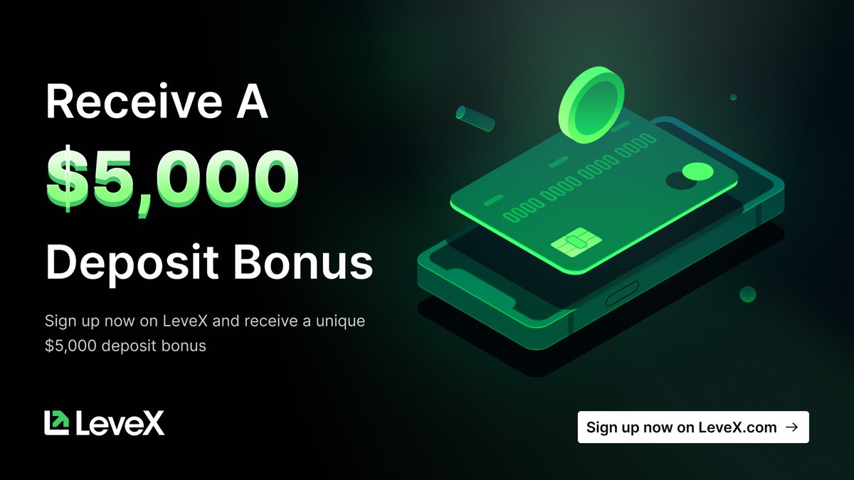 $5000 Deposit Bonus
Enjoy up to $5000 on short/long trades on Levex Crypto exchange for free (Only for first-time deposits)

Deposit now, and we will match your deposits up to $5000. We make it super easy to sign up &amp; start trading in under 20 seconds.

Sign Up Here: