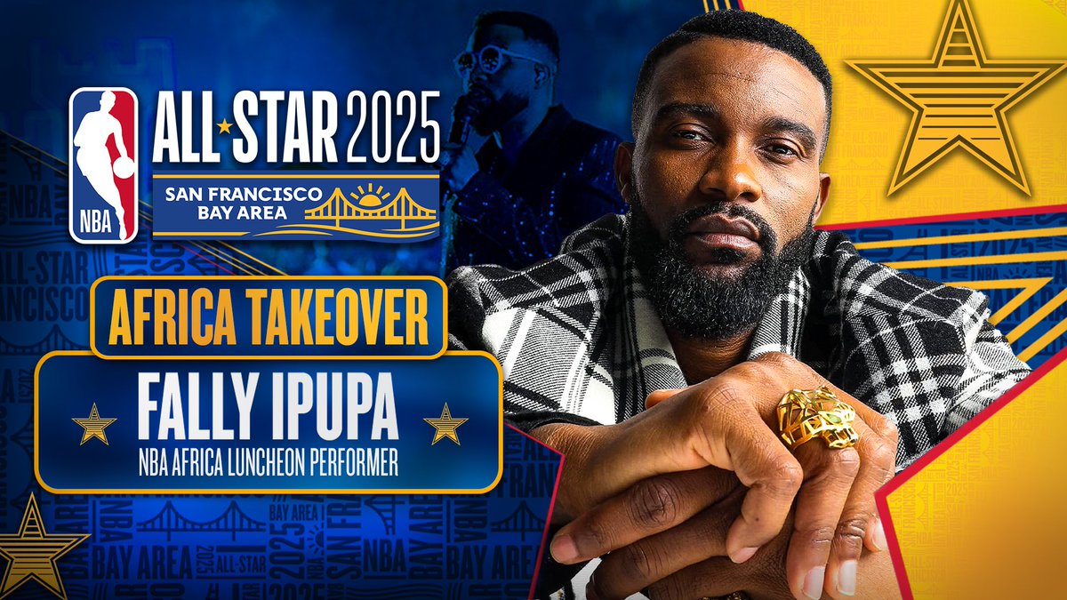 NBA_Africa's tweet photo. The sensational Fally Ipupa 🇨🇩will be the main performance act at this year’s African Luncheon. 

Stay tuned as we celebrate the beauty, culture, and power of Africa with a star-studded event that will showcase the musical genius of one of Africa’s biggest stars. 

#NBAAfrica 
#NBAAllStar