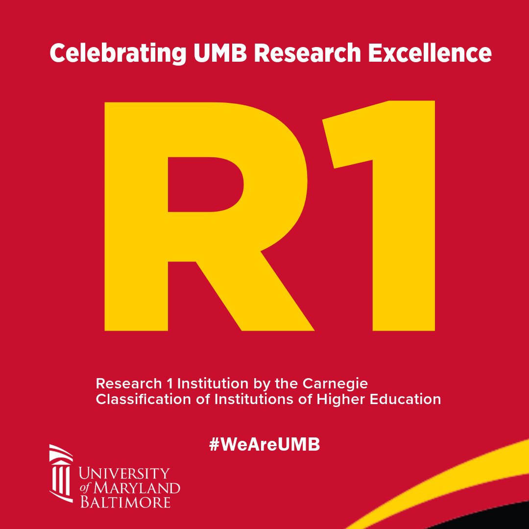 The University of Maryland, Baltimore officially has been designated a Research 1 Institution by the Carnegie Classification of Institutions of Higher Education umaryland.edu/news/archived-…
