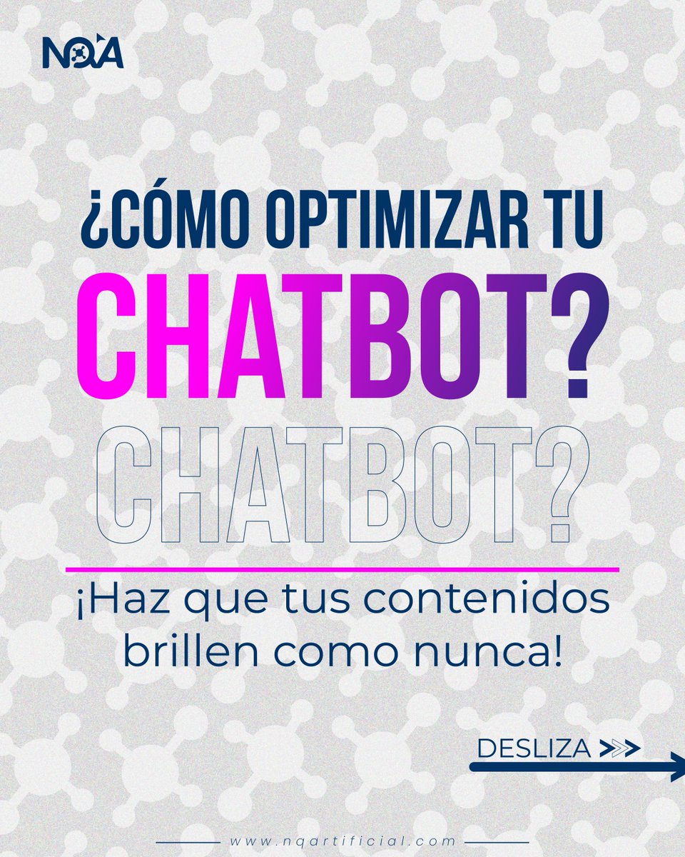 NQArtificial's tweet image. Usa un tono amigable, preguntas simples y respuestas rápidas. ¡Hazlo humano!
#ChatbotTips #Automatización #AtenciónAlCliente #chatbots #experiencia #Futuro #Finanzas #IA #ecommerce