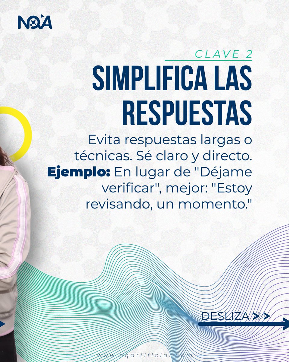 NQArtificial's tweet image. Usa un tono amigable, preguntas simples y respuestas rápidas. ¡Hazlo humano!
#ChatbotTips #Automatización #AtenciónAlCliente #chatbots #experiencia #Futuro #Finanzas #IA #ecommerce