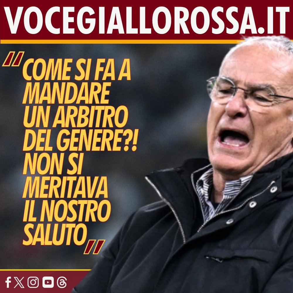 VoceGiallorossa's tweet photo. 🗣️Ranieri: "Chiedo a Rosetti come si faccia a mandare un arbitro del genere. Stava aspettando un episodio in area per farli vincere"
#ASRoma #PortoRoma #UEL 

https://t.co/DSKAtQWJJr https://t.co/1AVS0MZiAk