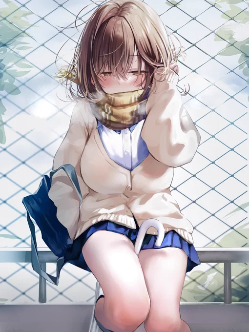 バレンタイン朝、君が来るのを待つヒナコ 