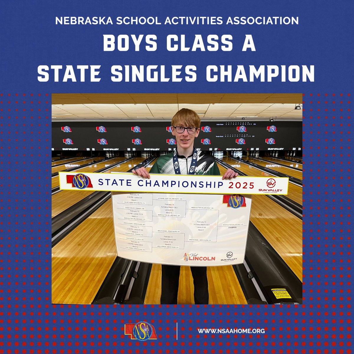 Congratulations to Anden Sutter of Millard West - the 2025 NSAA Boys Class A State Singles Champion! #nebpreps