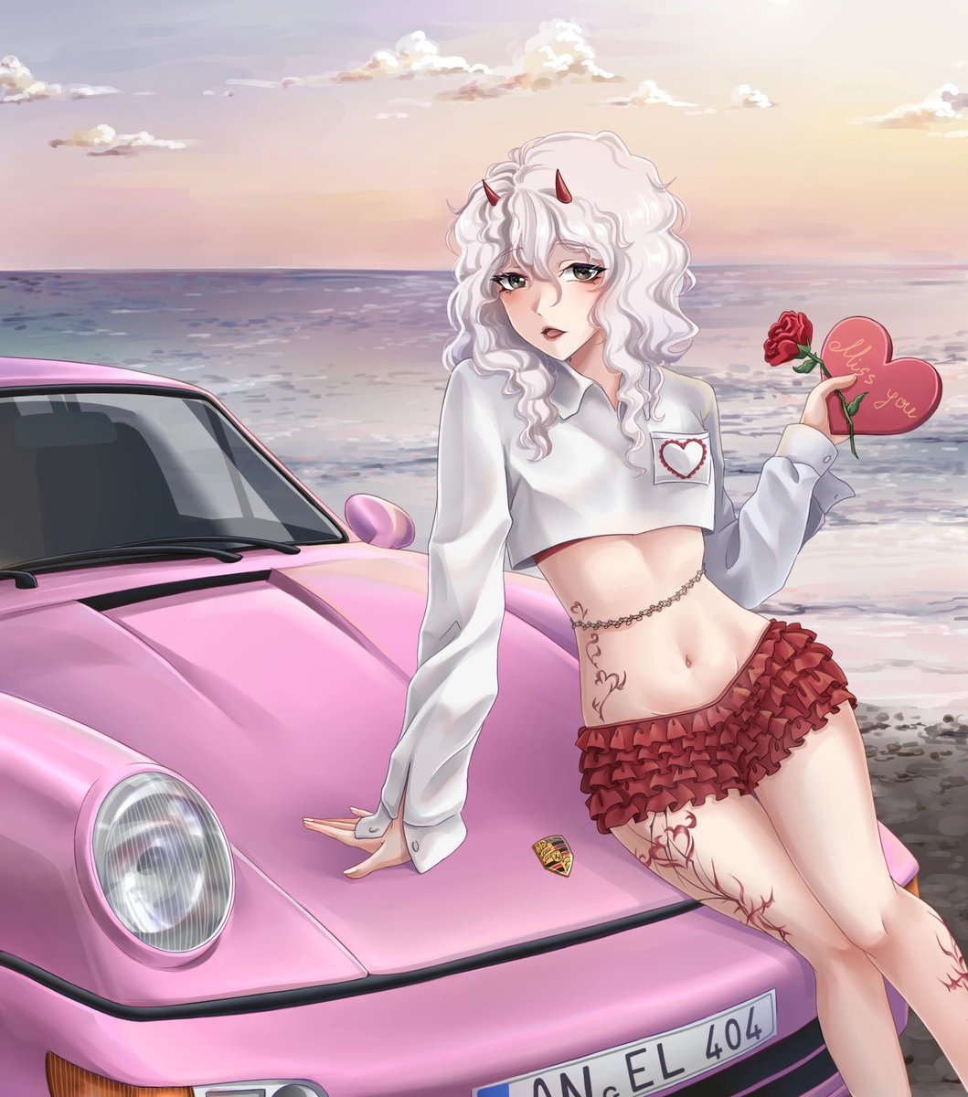 ForloardKanin's tweet image. Happy Valentine's Day 🩷
#valentine #car #porsche #art #illustration