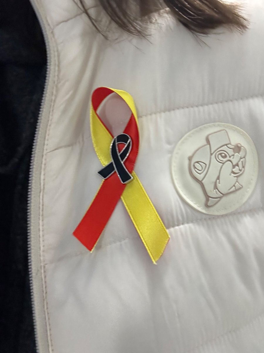 Duskblossom's tweet image. The ribbon reminds me that through hope and solidarity, I am never alone. 

#paincarecrisis #silentnomore