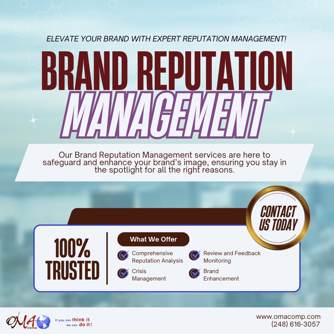 Omacomp's tweet image. Protect Your Brand with Expert Reputation Management!
Contact us today at (248) 616-3057 or visit omacomp.com to safeguard your brand’s future!
#BrandReputation #CrisisManagement #ReputationMonitoring #BrandGrowth #OMAComp