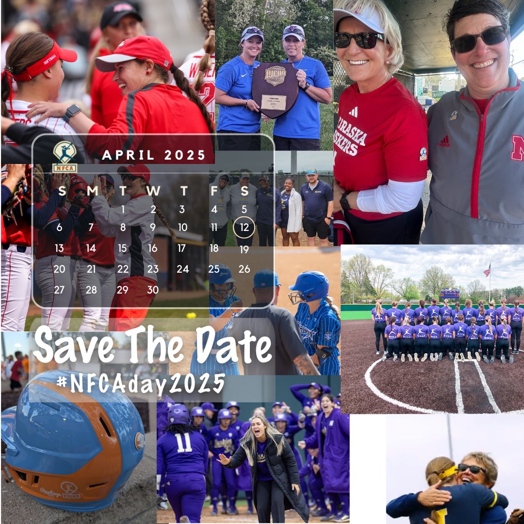 📢 Save the Date! 📢

Join us on Saturday, April 12, as we celebrate #NFCAday! This is a special day dedicated to honoring softball coaches and the impact they make on and off the field. 🥎💙

➡️ Learn more: nfca.org/nfca-day