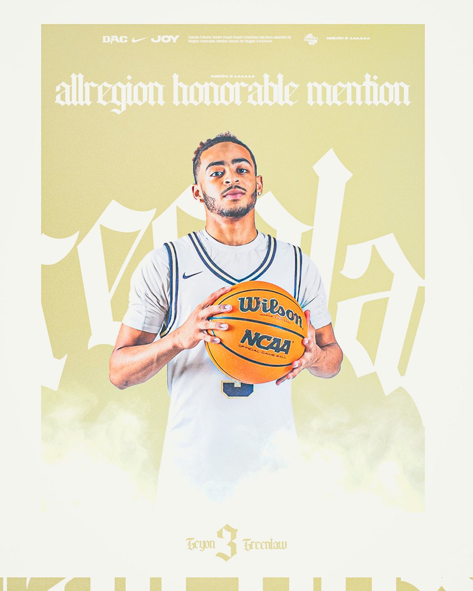 Geyon Greenlaw has been named to the Region 8 AAAAAA All Region Honorable Mention Team ✅

Geyo averaged 10.6 Points, 3 Rebounds, and 3 Assists

Congrats Geyo!!