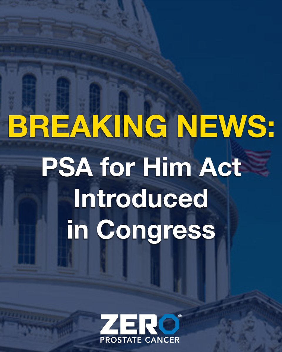 ZEROCancer's tweet image. 🚨 Bipartisan #PSAScreening for HIM Act introduced! A vital step toward making life-saving prostate cancer screenings accessible for men at an increased risk of developing the disease, waiving deductibles, copayments and coinsurance. Early detection saves lives!