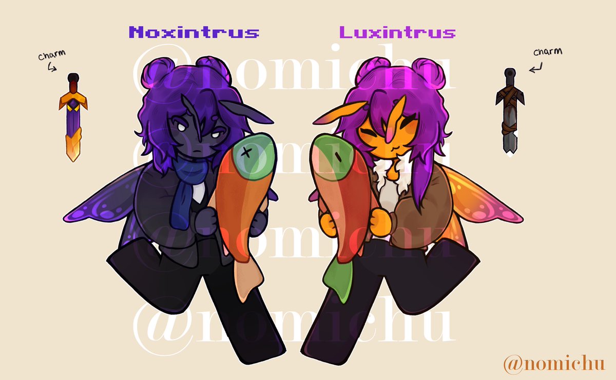nomiichu's tweet image. Finalized Luxintrus and Noxintrus keychains! Hopefully will get a sample soon :)) 

#luxintrus #csmp #contentsmp