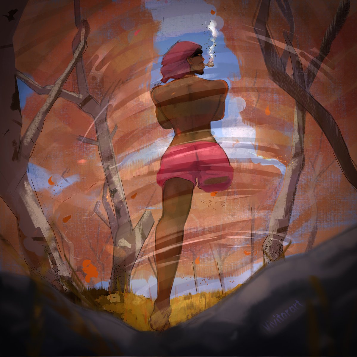 VivitorArt's tweet image. Folclore Brasileiro 1/4
Saci 
#art