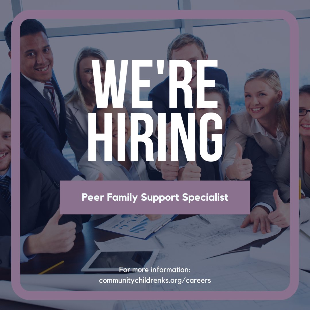 cccenterks's tweet photo. Are you a parent who would like to help other parents through the early childhood journey? 

We are looking for a peer support specialist to work with famlies in need of support, education, or material assistance. 

Check out how to apply at https://t.co/QeR4iTv6B4 https://t.co/ZJha0fduVr