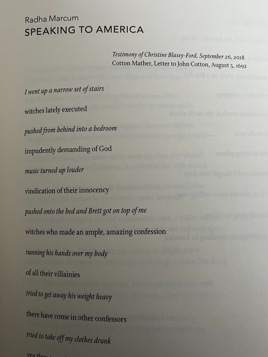 An excerpt from “Speaking to America” by Radha Marcum 

NEW from Issue 13 ✨