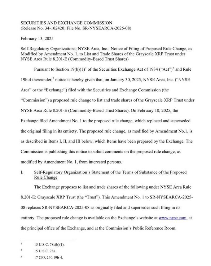 🚨BREAKING: The SEC have officially acknowledged the #XRP ETF 19b-4 filings!

HERE WE GO! 👀
