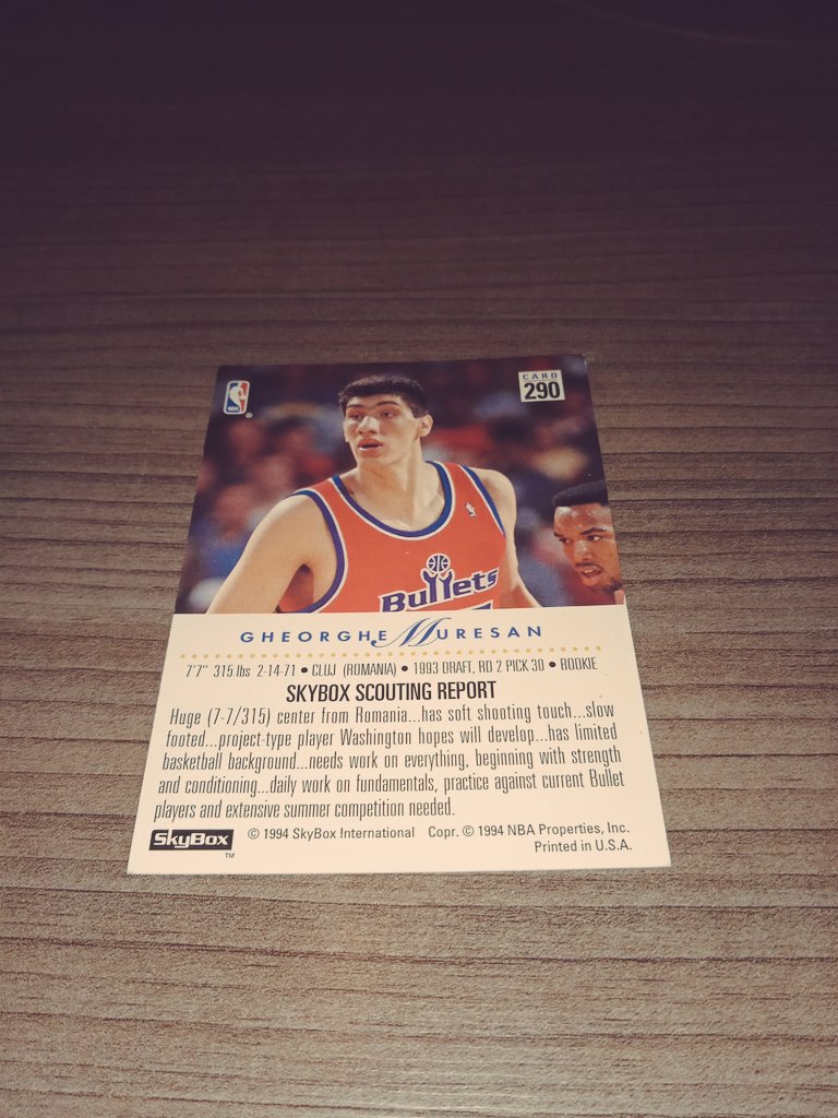 RebolloSilva's tweet photo. @HoopsAnalyst "needs work on everything"
The 93/94 Skybox scouting report was kind of an asshole on Big Gheorghe. https://t.co/QqPOrFJ3up