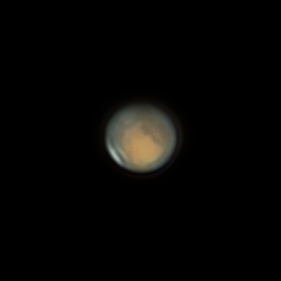 menossamba's tweet photo. Hoy he podido tirarle a Marte. Siempre difícil. No suele salirme bien. Hoy se ha dejado :-)

#Astrophotography 
#Mars 

#cielosESA https://t.co/TicTFTKRCy
