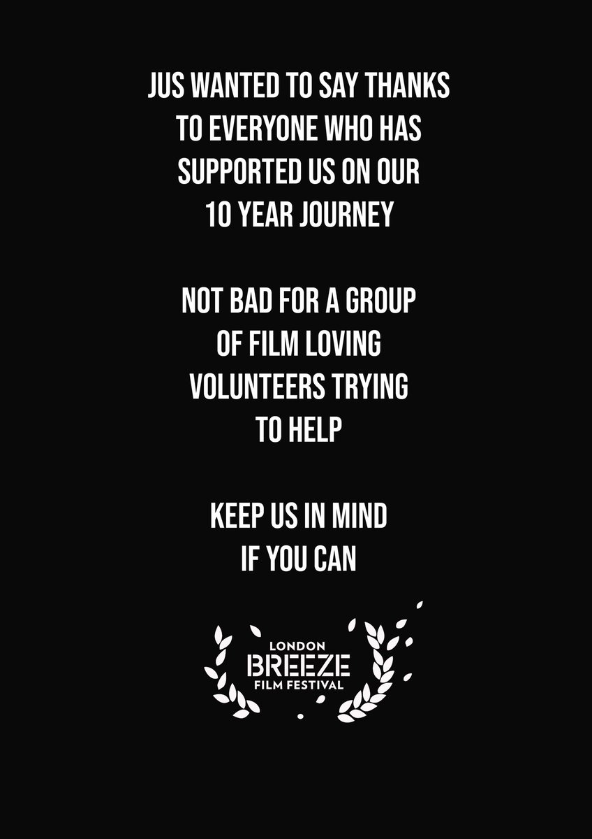Thanks to everyone who continues to support what we are trying to do for emerging filmmakers all over the country and internationally. Especially to the cinemas who try to support us in our screenings and festival fundraisers!
