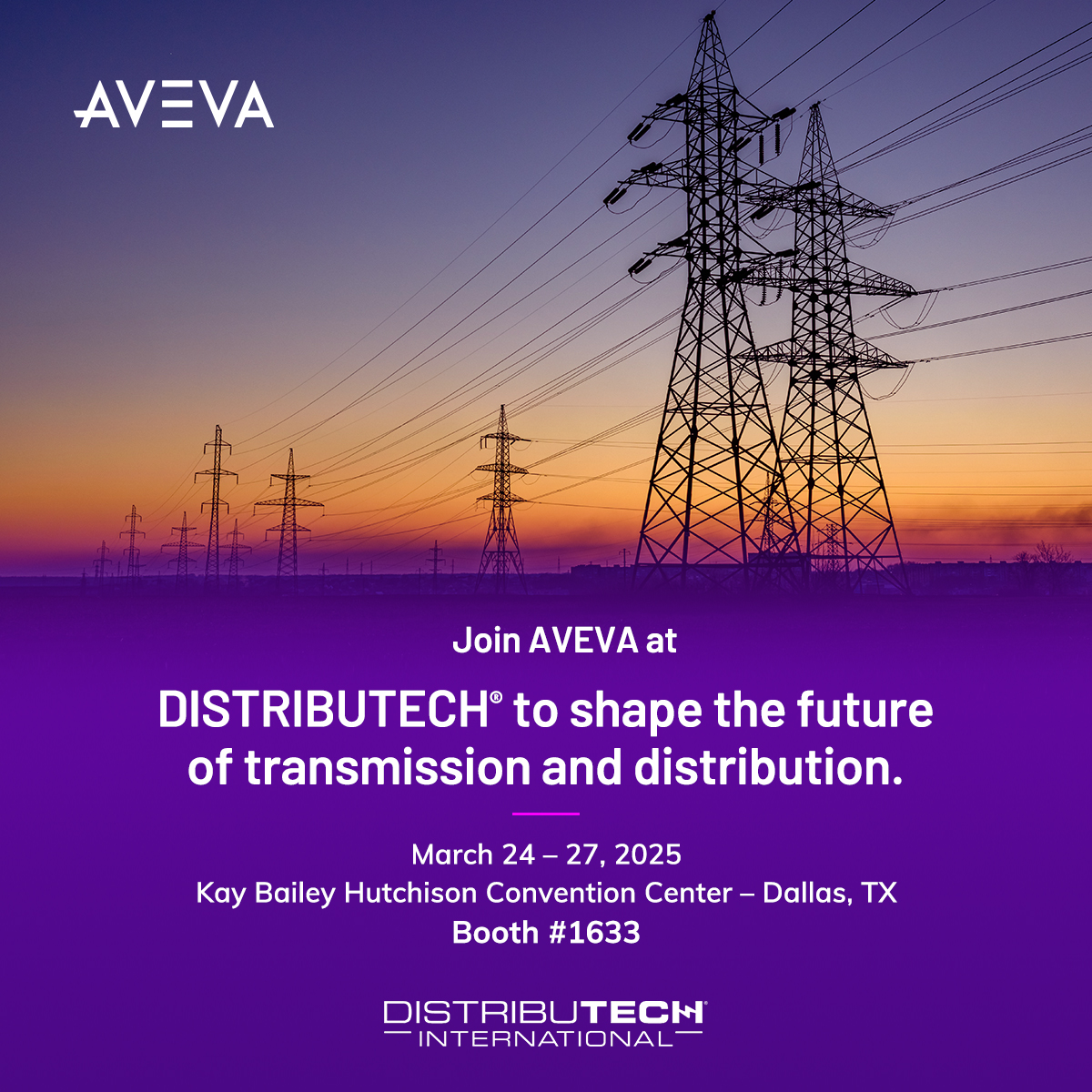 debnorth22's tweet photo. Join AVEVA experts onsite at #DISTRIBUTECH25, the utility industry’s leading transmission &amp; distribution conference &amp; exhibition. Speak to our experts onsite to learn how to transform your company into a smart utility. Register with our exclusive rate:
https://t.co/1V2X5L0VO2 https://t.co/2Gb4LHpiCO