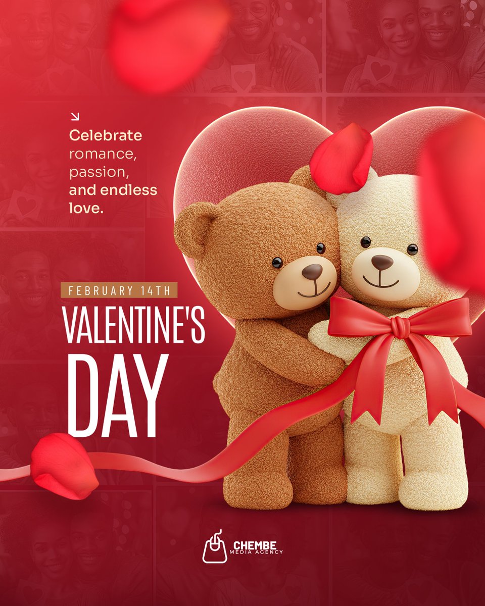 Happy Valentine’s Day from Chembe Media Agency! 💖
Designing with passion, creating with love! Thank you for being part of our creative journey. Let’s keep making stunning visuals together! 🎨✨🇿🇲🇿🇲🇿🇲❤️❤️

#HappyValentinesDay #ChembeMediaAgency #DesignWithLove