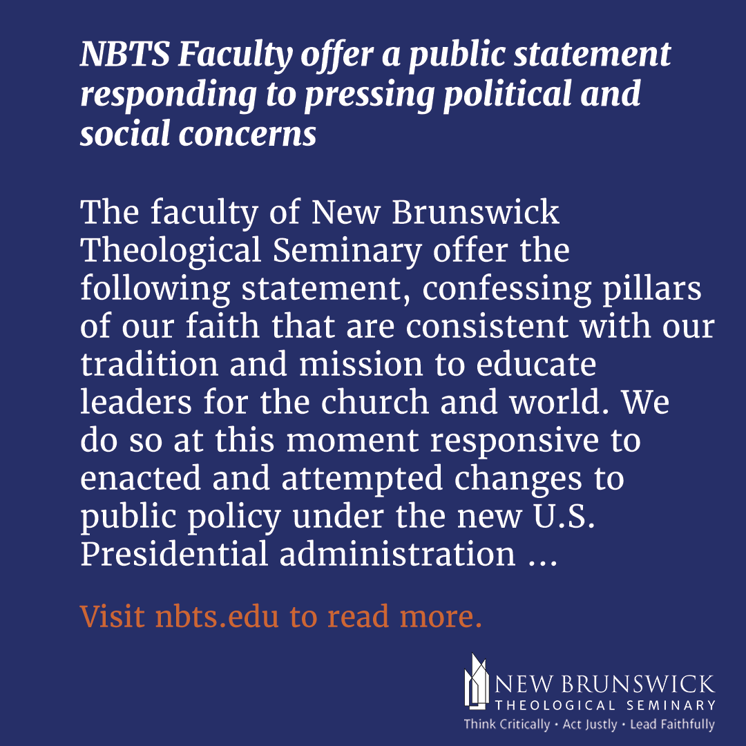 How do our Christian traditions help us respond to recently enacted and attempted changes in public policy? The faculty of NBTS offer a statement considering their shared convictions. Read the full text here: nbts.edu/nbts-faculty-o…