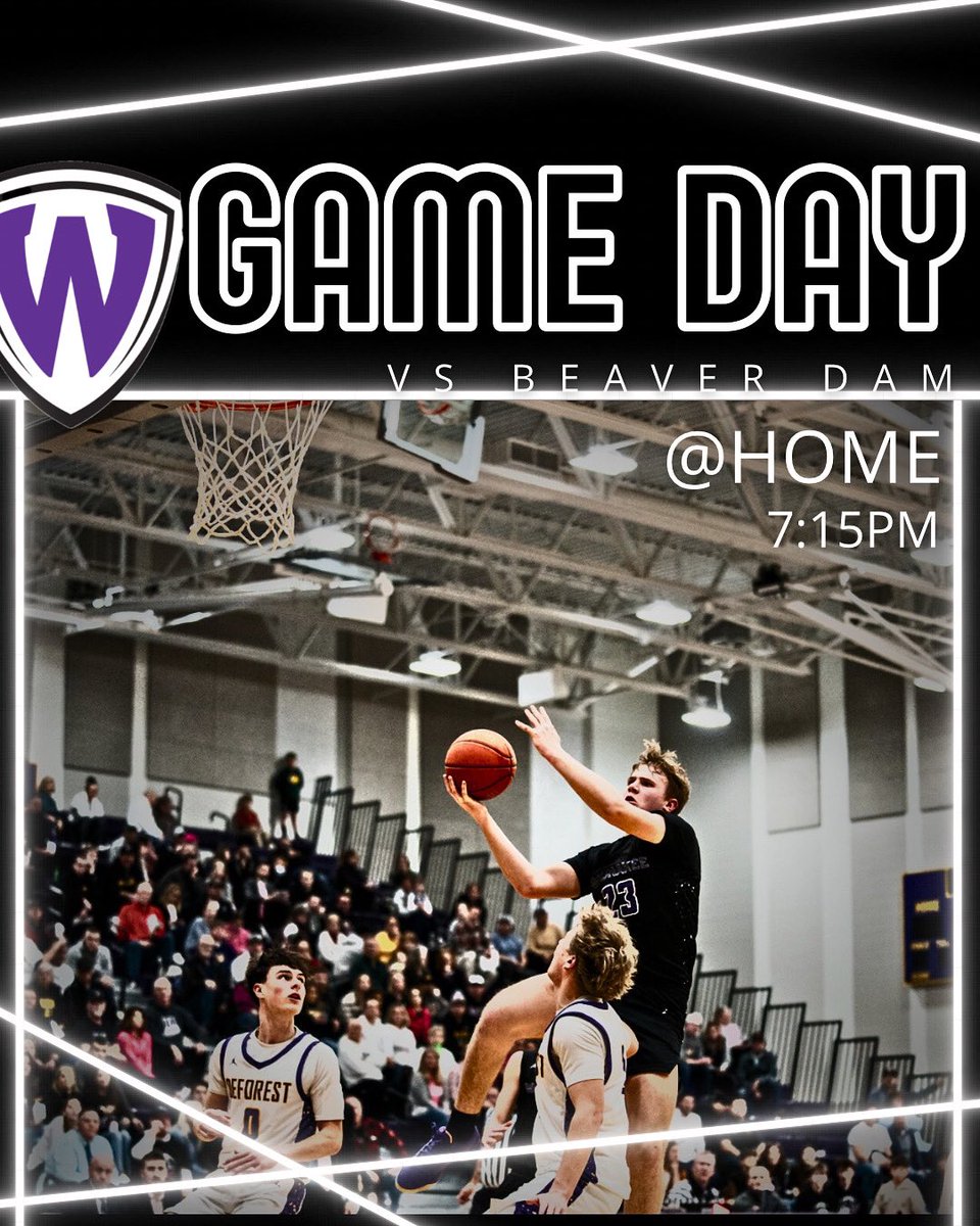 It’s GAME DAY! The Warriors (16-4) play at home against Beaver Dam tonight at 7:15!