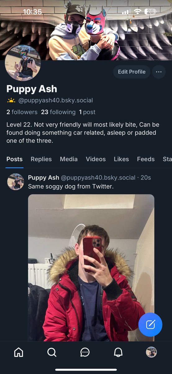 PuppyAsh40's tweet photo. Jumping onto the Bluesky wagon see all you there! https://t.co/UebCY0ZNHN