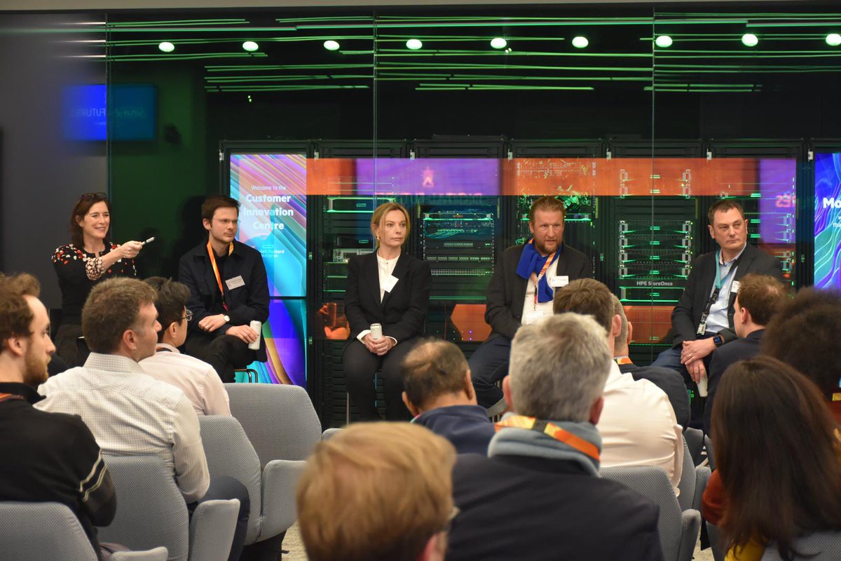 _JaneLunnon's tweet photo. Such a privilege to Chair an AI Futures panel of luminaries at Hewlett Packard HQ this evening. Remarkable, principled, fascinating people who really know their AI stuff, & it turned out, like William Blake too! Huge thanks to @HPE_labs & all who came. @AlleynsSchool #allwecanbe https://t.co/pGO0Q73fuC