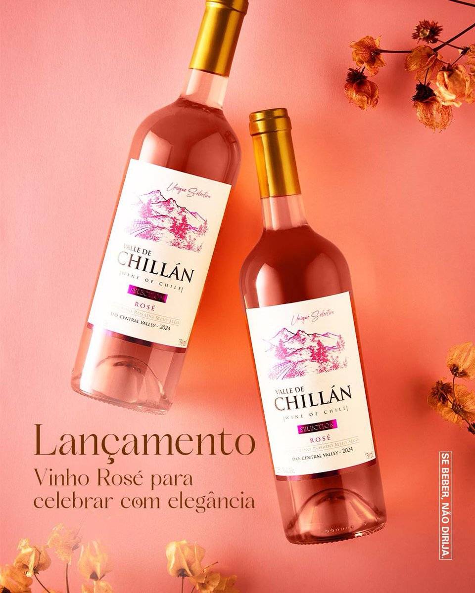 cleberfaria30's tweet photo. Lançamento do Vinho Rosé Valle de Chillán🍷

Produzido na região do Valle Central, em Villa Alegre, a 285 km ao sul de Santiago.

Possui aromas florais, com notas de morango e cereja. No paladar, é equilibrado, com final aveludado.

Perfeito com aperitivos, massas com molho branco, peixes e saladas. Para saborear uma experiência mais agradável, deve ser servido entre 10ºC e 12ºC.

#ValledeChillán #CabernetSauvignon #Selection #Vinho #VinhoChileno #ChillanSelection #CelebreComChillán #VinhoChile