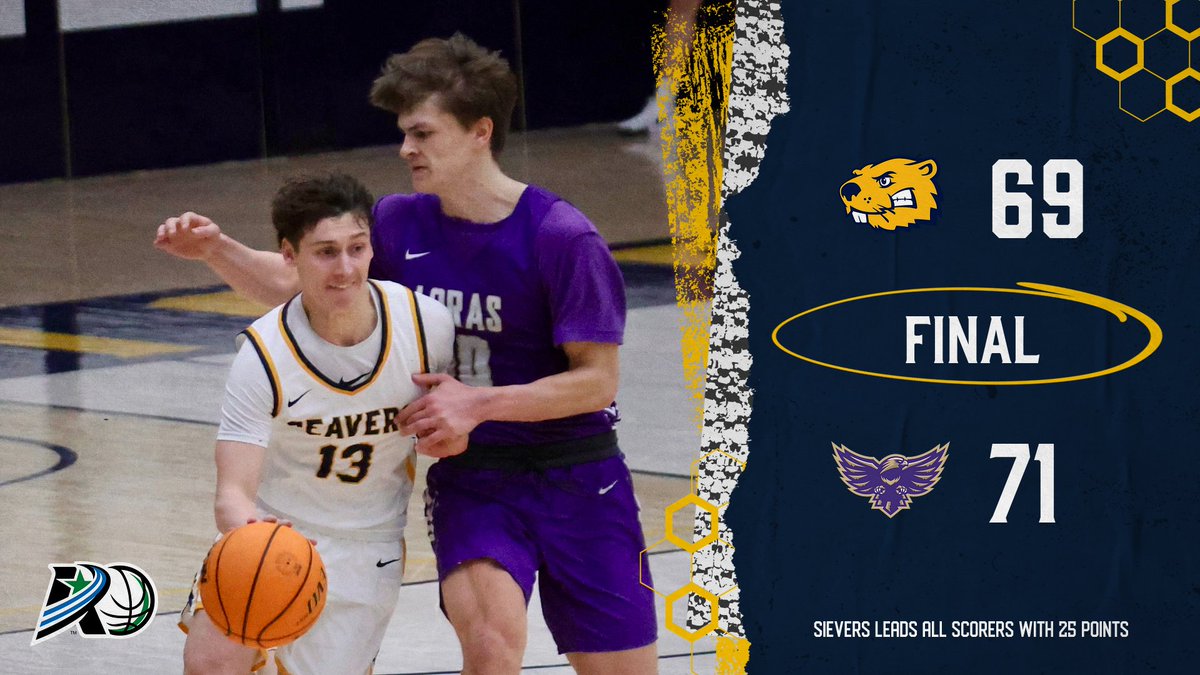 A-R-C FINAL. The Beavers narrow a seven-point deficit to one over the final two minutes, but Loras uses free throws to deal BVU a conference loss.

NEXT: at home vs. Wartburg, Saturday at 4 p.m. #BeaverNation #d3hoops #rollriversMBB #BeaversBuild