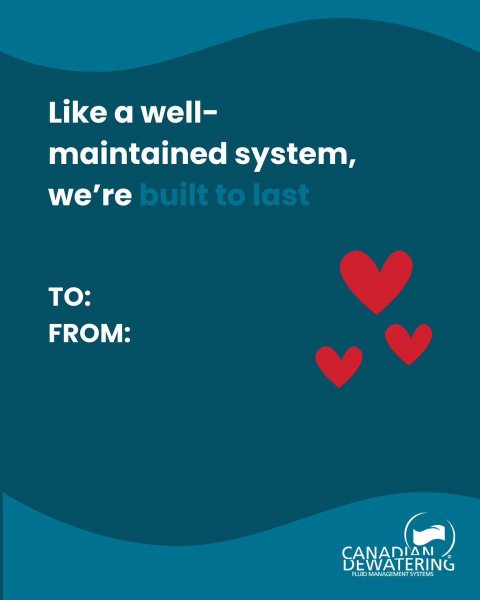 CanDewatering's tweet photo. Just like our fluid management systems, strong partnerships are built to last 💪 Happy Valentine's Day!

#CanadianDewatering #DewateringSolutions #FluidManagementExperts https://t.co/jeMopAR6fL