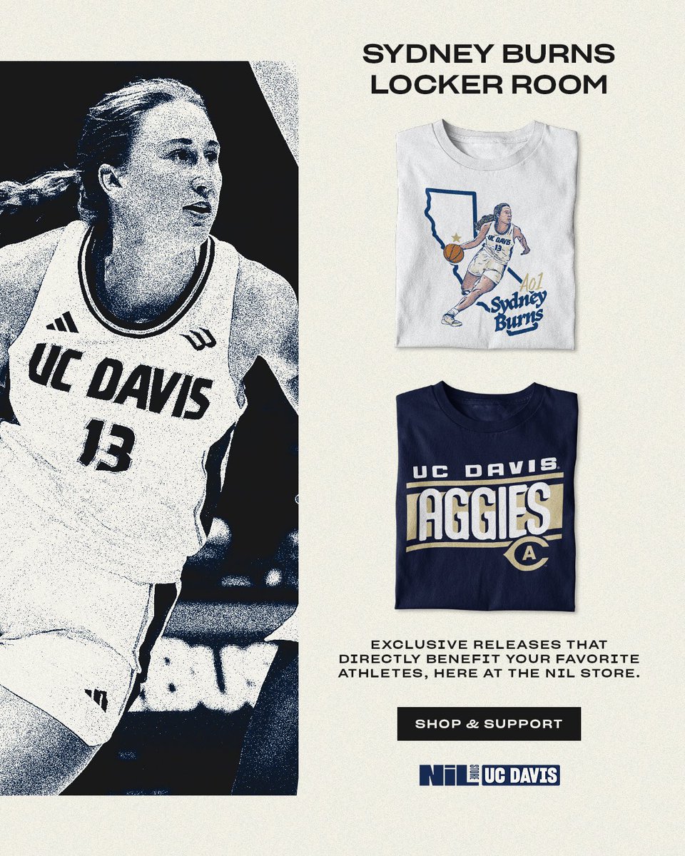 Syd’s Exclusive Drop👀

We’re getting closer to March so make sure you get your Sydney Burns Exclusive Drop. Support Syd and the Ags by checking out her locker!

🛒 nil.store/collections/uc…

#UCDavisWBB #NCAAWBB