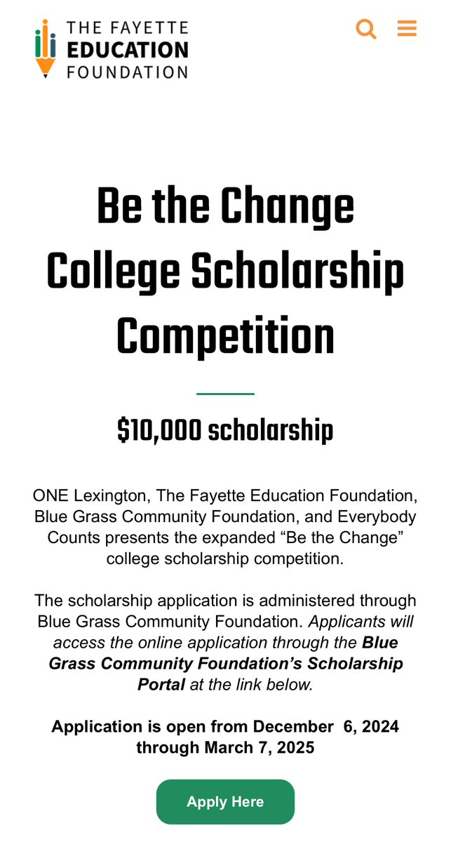 📢 Huge thanks to Devine Carama for coming to Bryan Station today to talk about the Be the Change Scholarship! 🎓💡 The application is open now—don’t miss this opportunity!

Apply here: fayettefoundation.org/bethechange/

 #BeTheChange #ScholarshipOpportunity