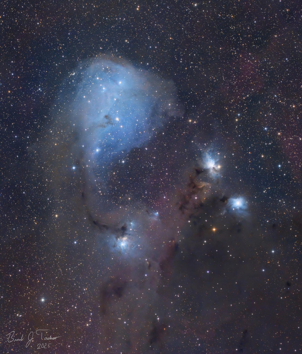 AsgardiaSpace's tweet image. ✨ Dreyer’s Nebula (IC 2169) glows with scattered starlight in this stunning shot by Brandon Tackett! 🌌 Located in the Monoceros constellation, it's part of a vast star-forming region—an incredible sight in deep space! 📸 

#Astrophotography #IC2169 #CosmicWonder