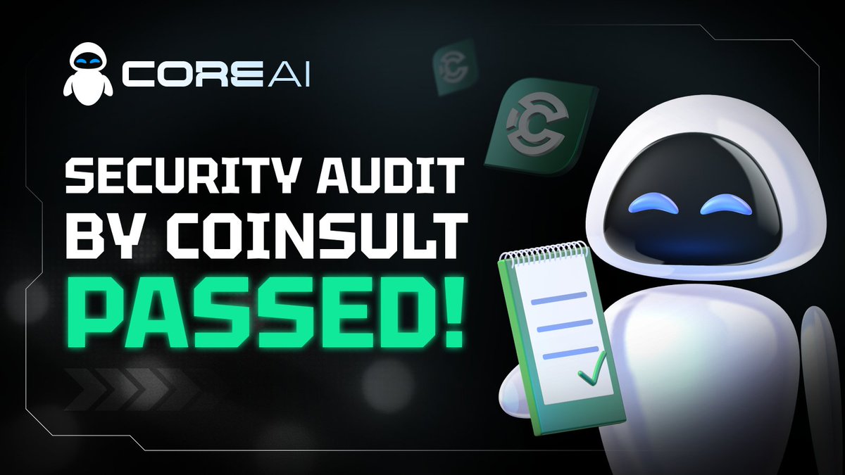 CoreAI (@coreai_official) on Twitter photo CoreAI has successfully completed a security audit by Coinsult! This marks a major step in reinforcing our commitment to transparency and security. 🔐
The audit confirms that our smart contracts are secure, reliable, and meet the highest industry standards. Users can be CoreAI has successfully completed a security audit by Coinsult! This marks a major step in reinforcing our commitment to transparency and security. 🔐
The audit confirms that our smart contracts are secure, reliable, and meet the highest industry standards. Users can be