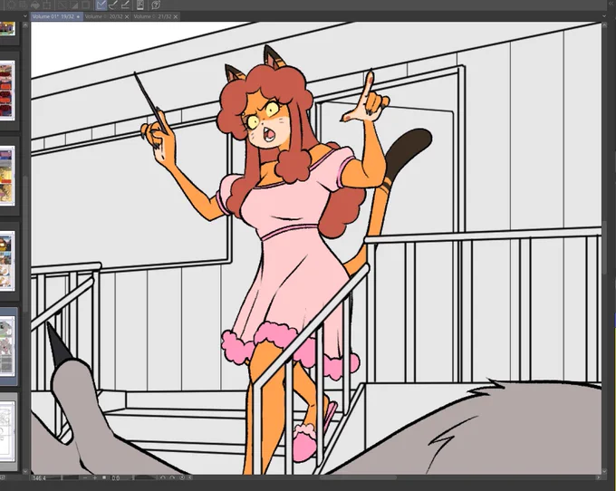 Got two new pages of Trailer Park Witches in the works! Both will be starring Kitty, and a WEREWOLF! 👀 #TrailerParkWitches 