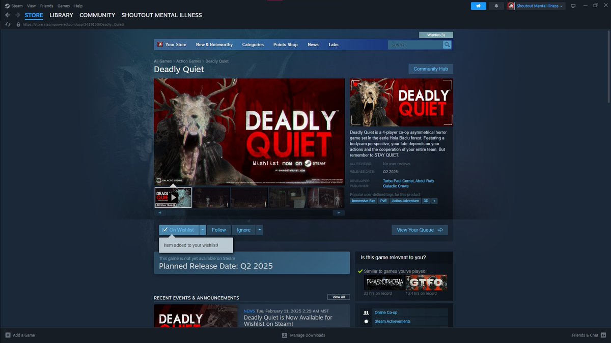 PeopleCalMeMain's tweet photo. @playDeadlyQuiet This Game Looks Fucking Fun https://t.co/2WqsLuH2ni