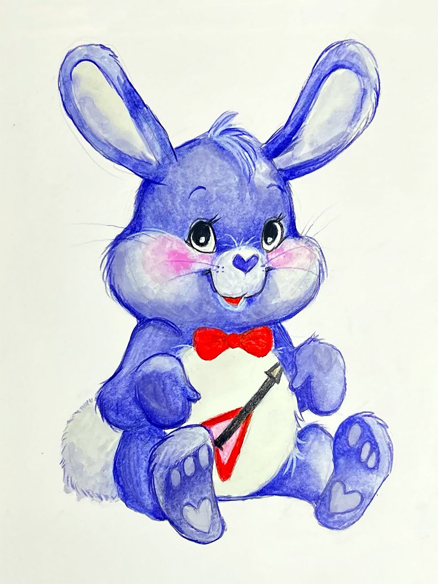 AricaTuesday's tweet photo. Watercolors I did of the main 4 in a vintage Care Bears style ^^ #FNAF https://t.co/29EF0asAiM
